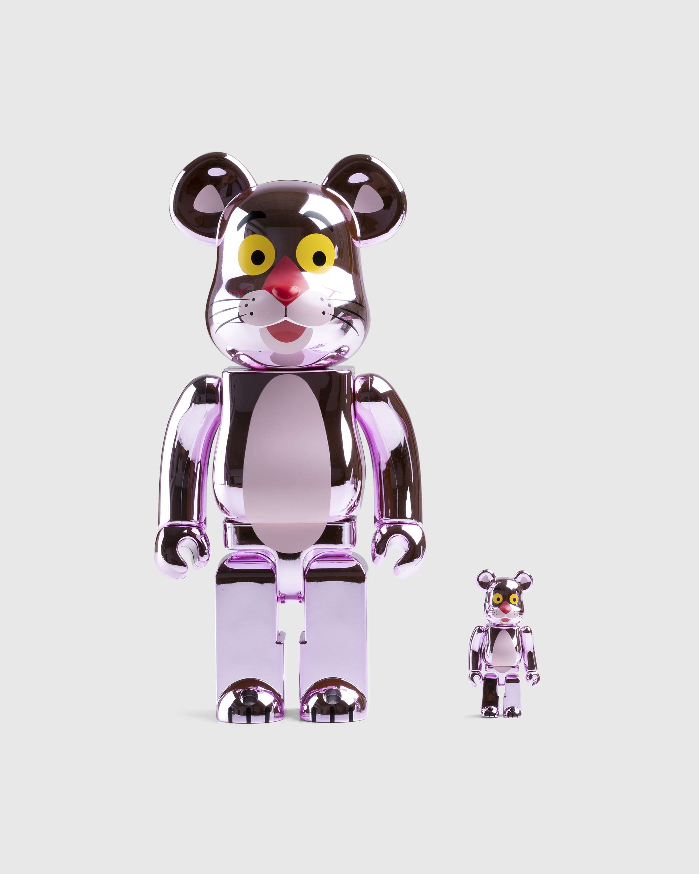 Be@rbrick Pink Panther 100% & 400% Set Chrome Version