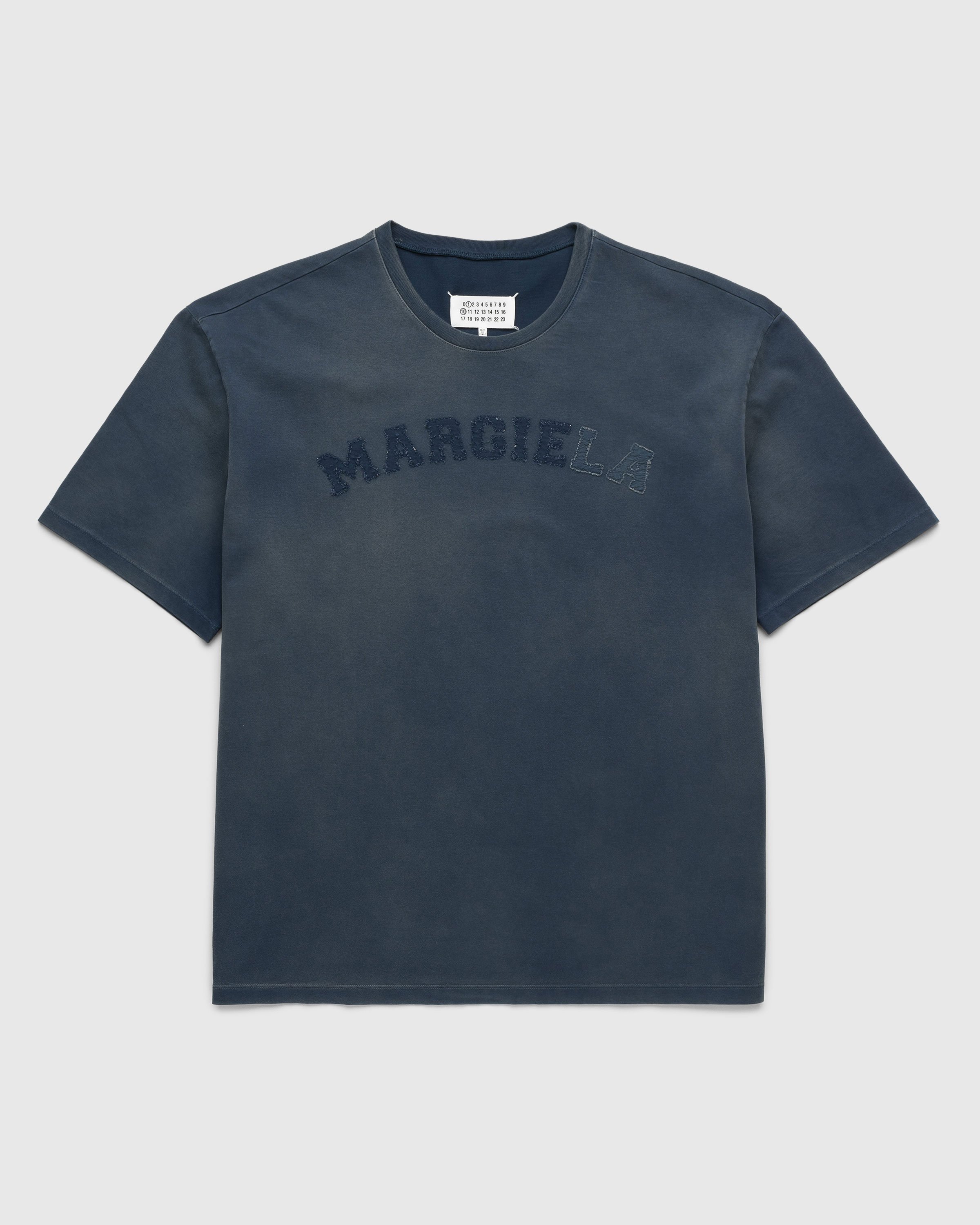 Maison Margiela – Heavy Jersey Logo T-Shirt Blue | Highsnobiety Shop