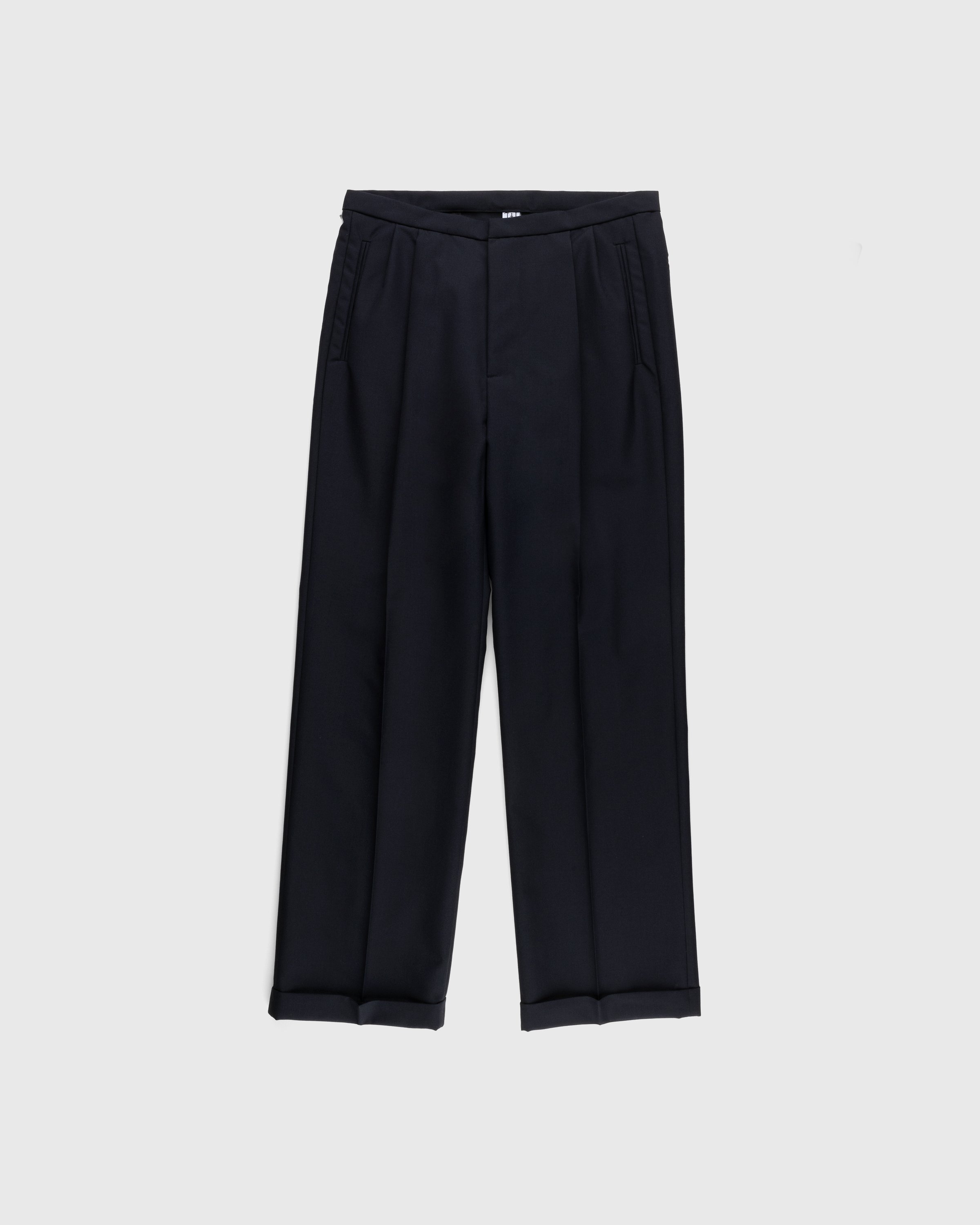 Buy Emporio Armani 3d-effect Houndstooth Stretch Wool Pants - Blue At 44%  Off | Editorialist