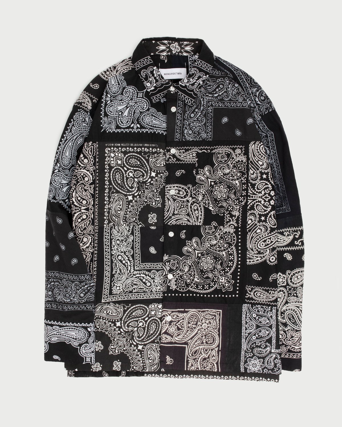 Miyagihidetaka – Bandana Shirt Black | Highsnobiety Shop