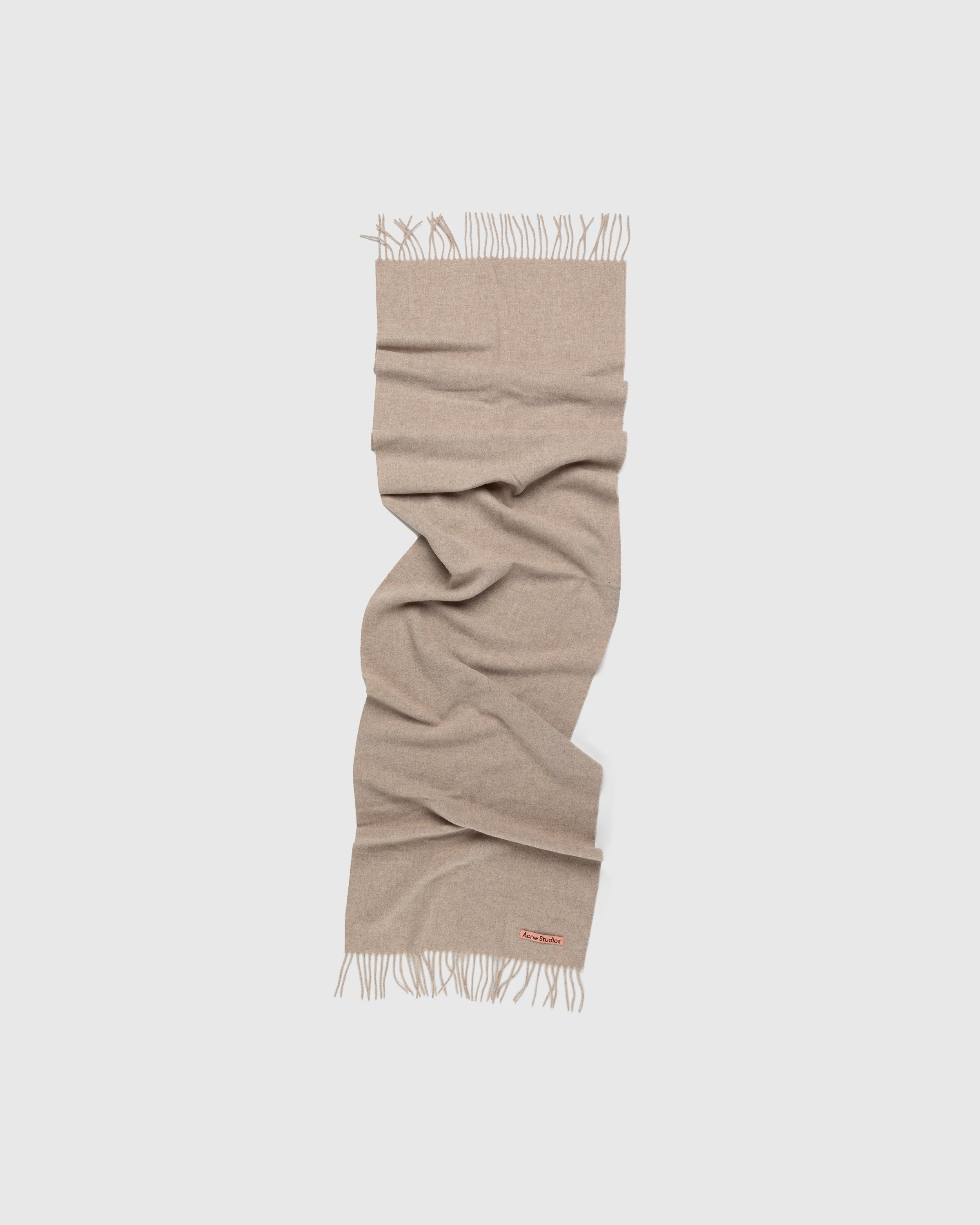 Acne Studios – Wool Fringe Scarf Oatmeal Melange | Highsnobiety Shop