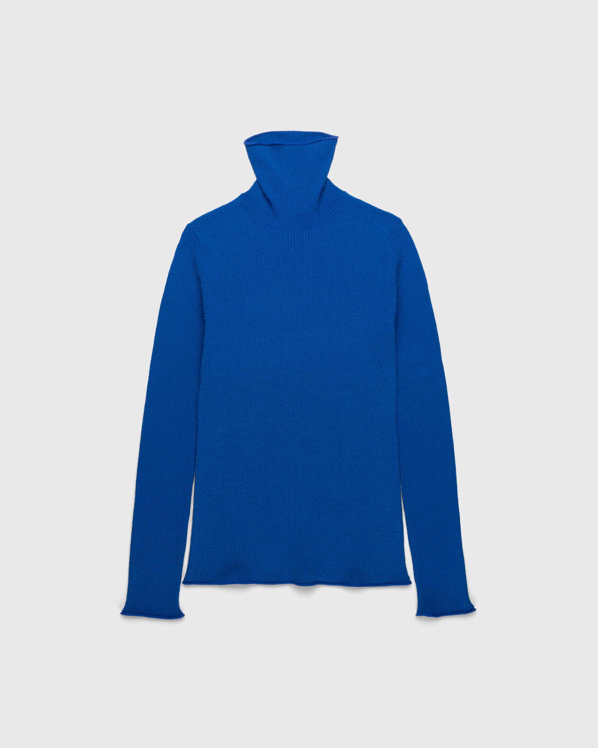 Acne Studios – Roll Neck Ribbed Knit Sweater Ultramarine Blue ...