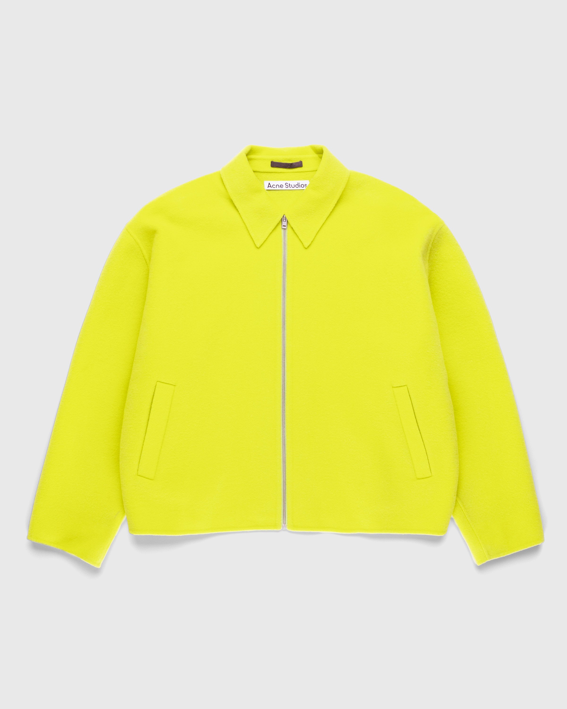 Acne Studios – Wool Zipper Jacket Lime Green | Highsnobiety Shop