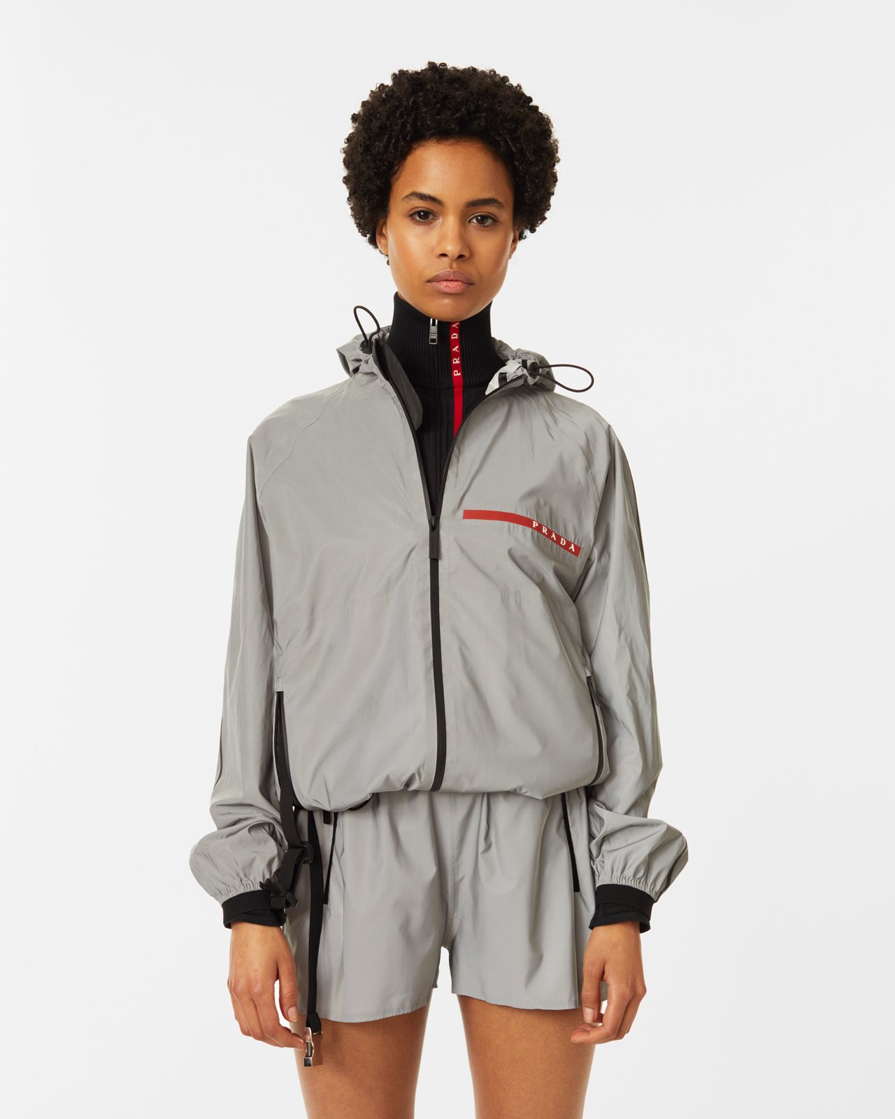 Prada – Reflective Zip Jacket Silver | Highsnobiety Shop