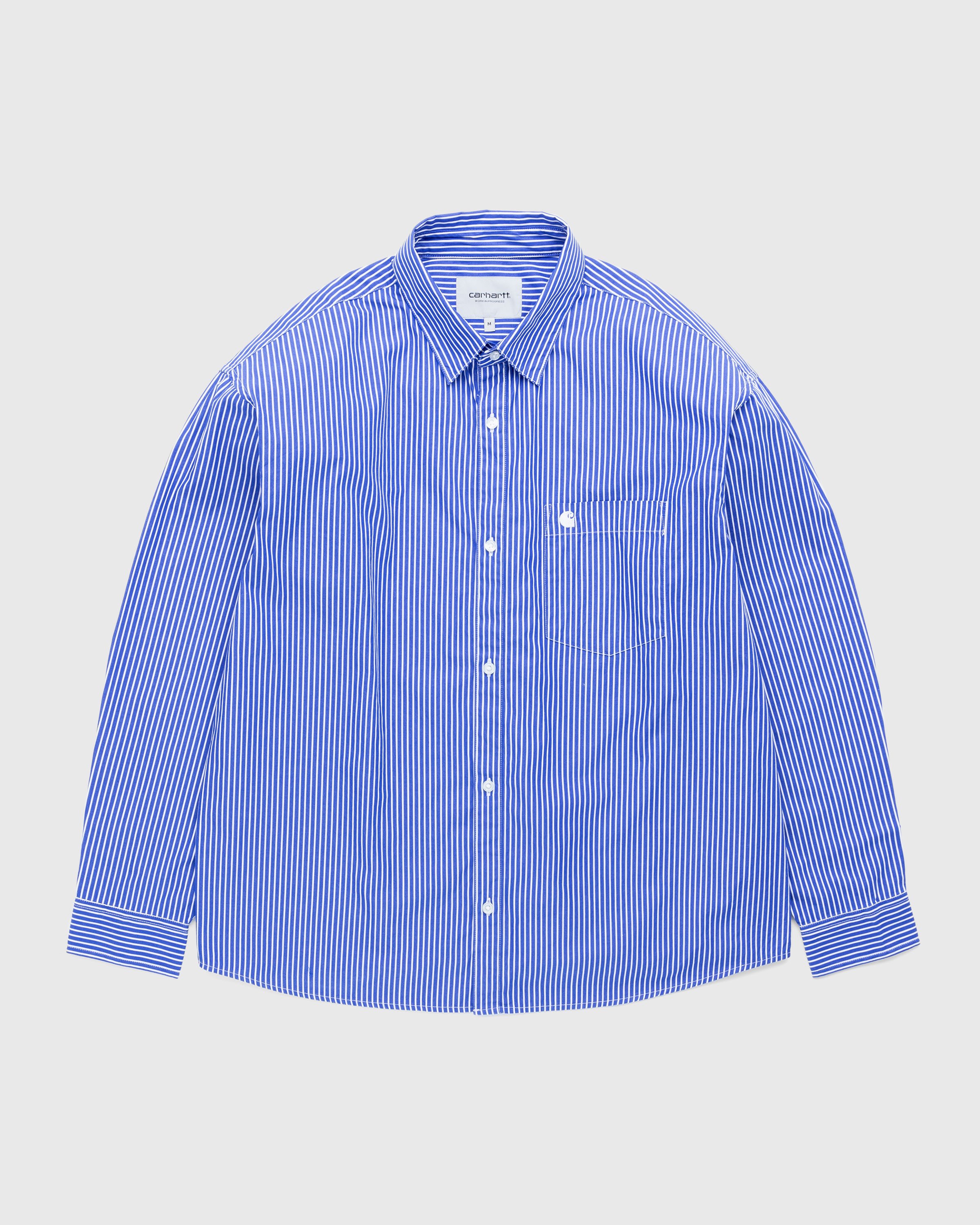 Carhartt WIP – Drake Stripe Shirt Lazurite/White | Highsnobiety Shop