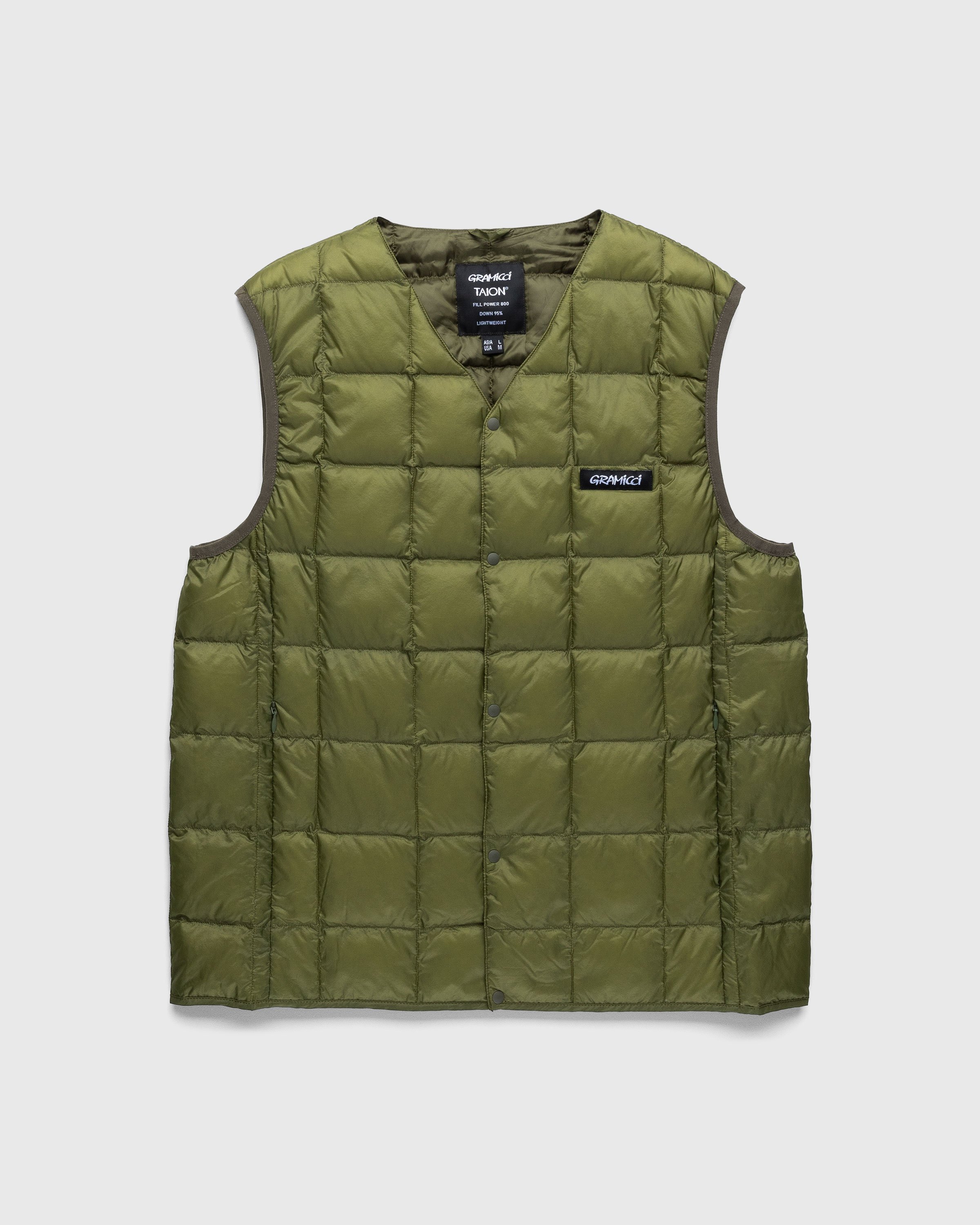 Gramicci – Taion Inner Down Vest Olive | Highsnobiety Shop