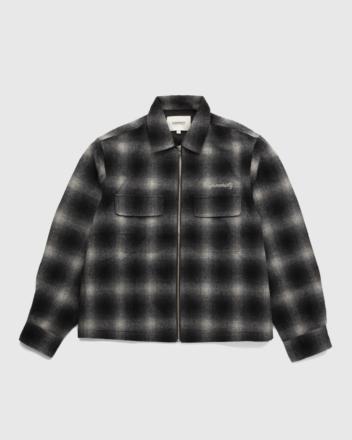 Highsnobiety – Plaid Zip Shirt Grey Black | Highsnobiety Shop