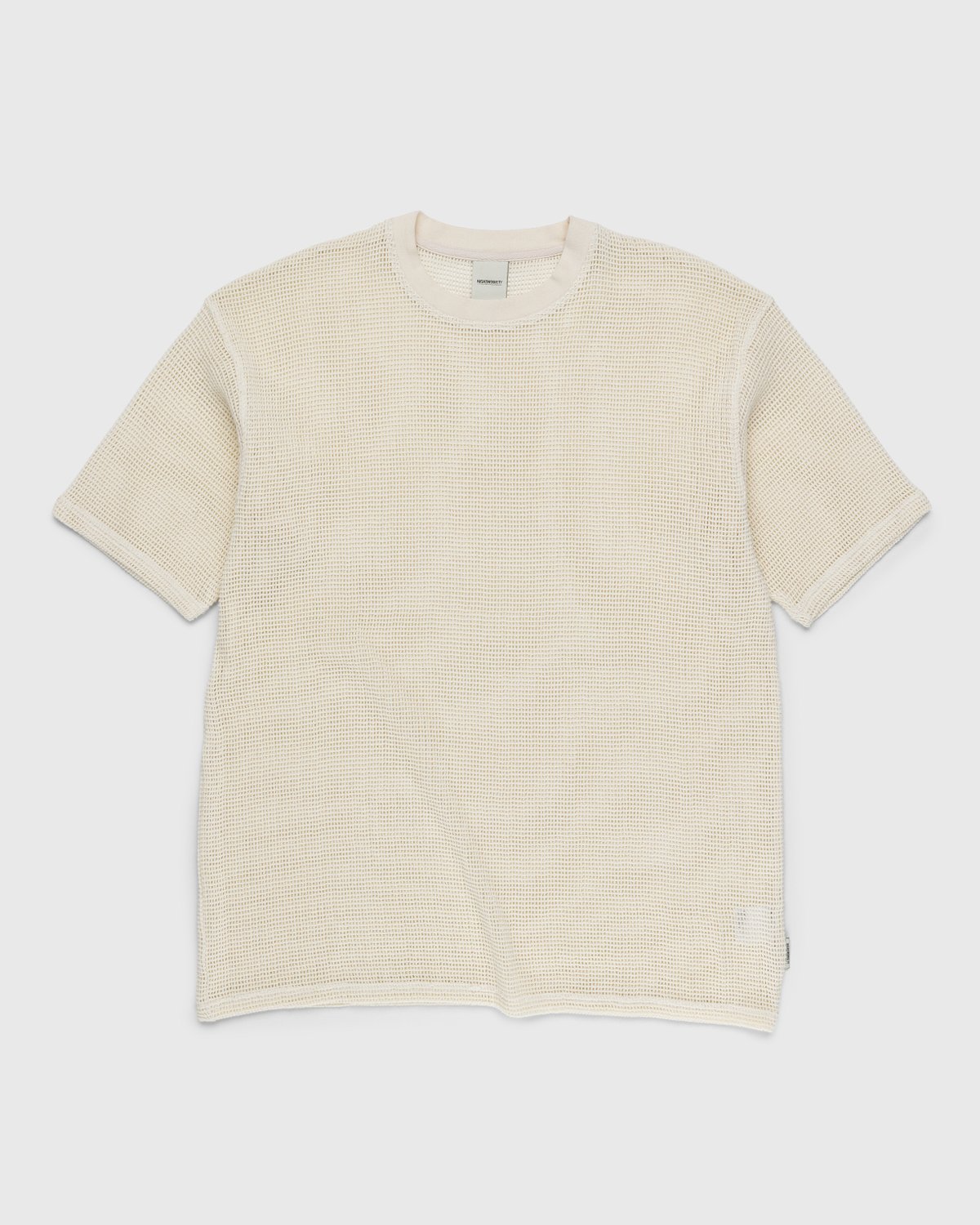 Highsnobiety – Knit Mesh Jersey T-Shirt White | Highsnobiety Shop