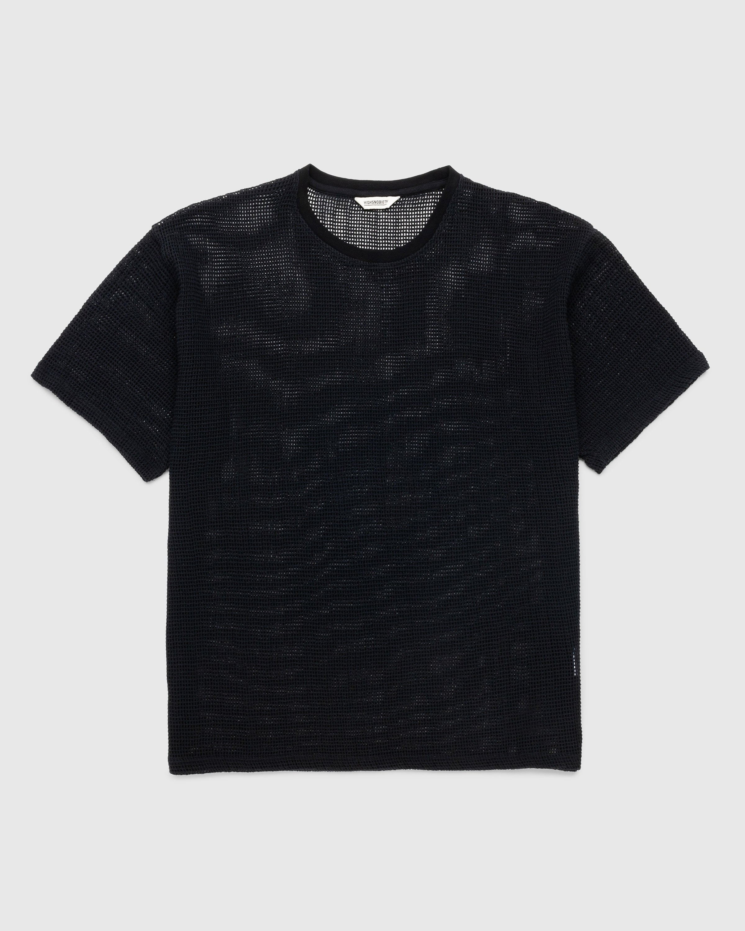 Highsnobiety – Cotton Mesh Knit T-Shirt Black