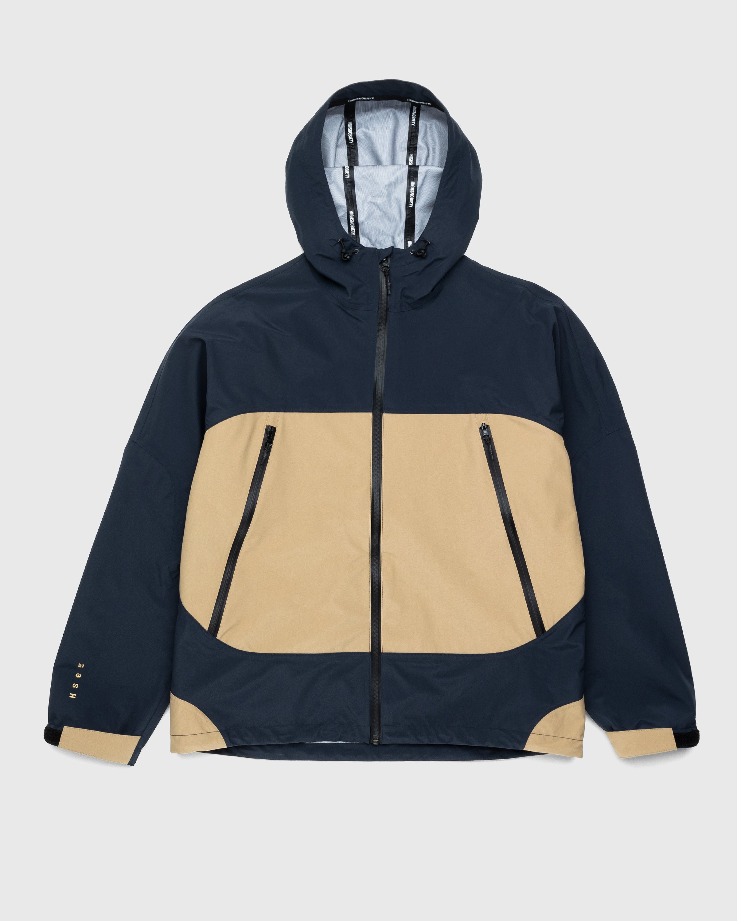 Highsnobiety – 3 Layer Nylon Jacket Navy/Beige | Highsnobiety Shop