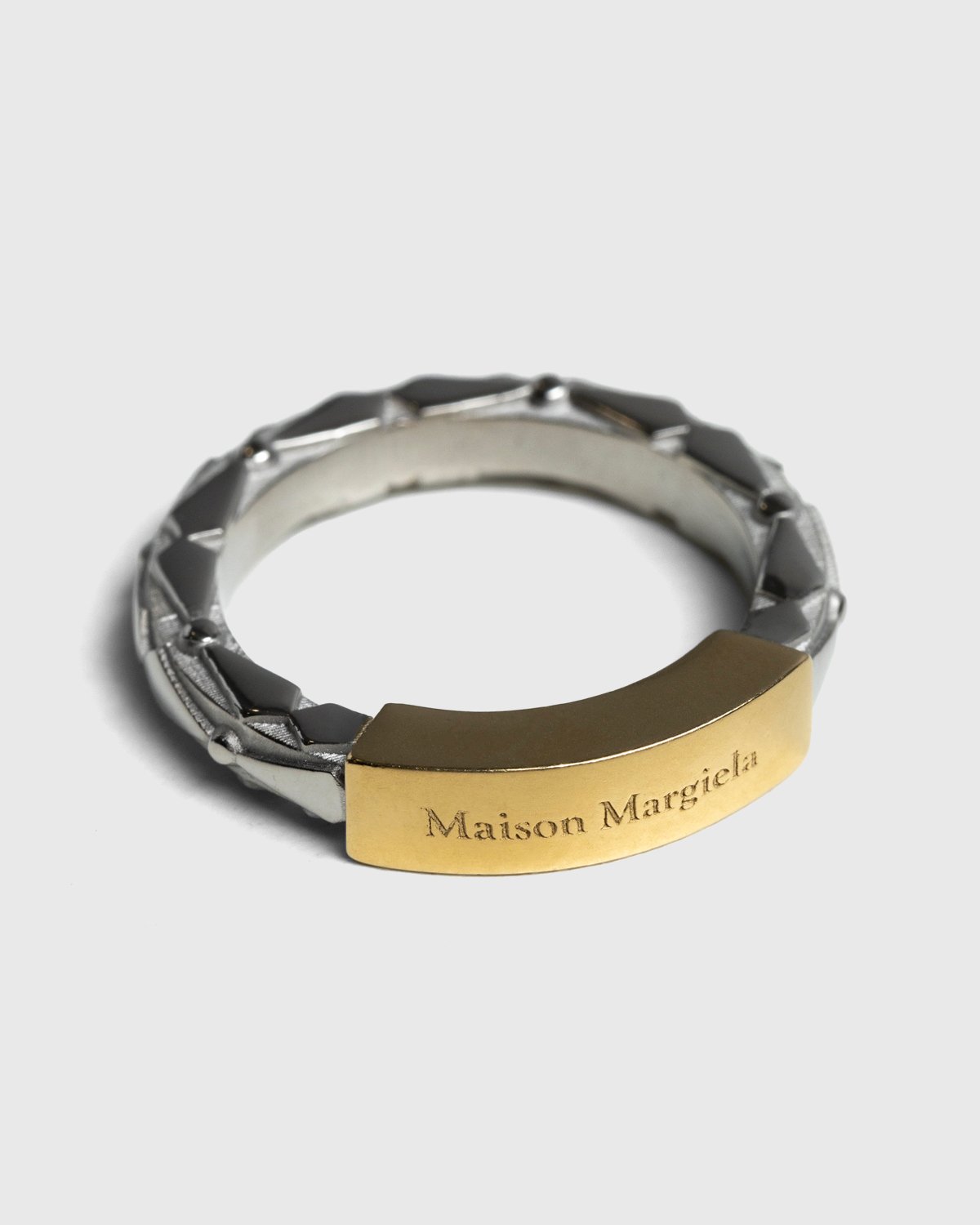 Maison Margiela – Two-Tone Embossed Ring Silver | Highsnobiety