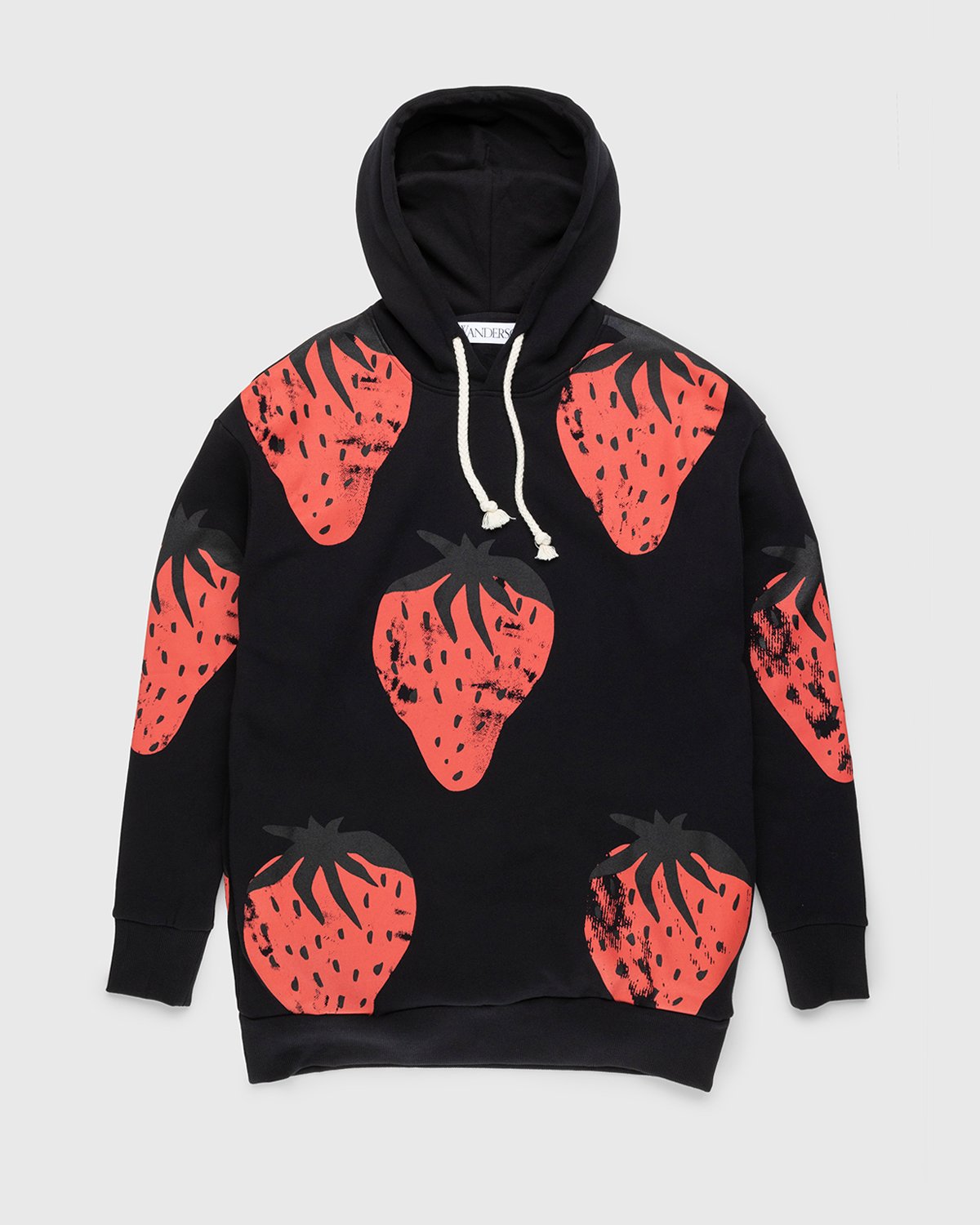 J.W. Anderson – Oversized Strawberry Hoodie Black/Red