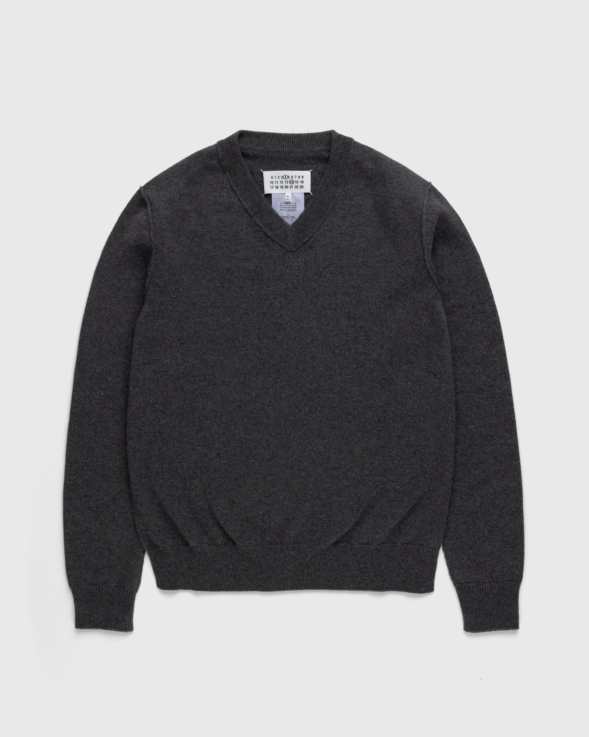 Maison Margiela – Cashmere V-Neck Sweater Grey