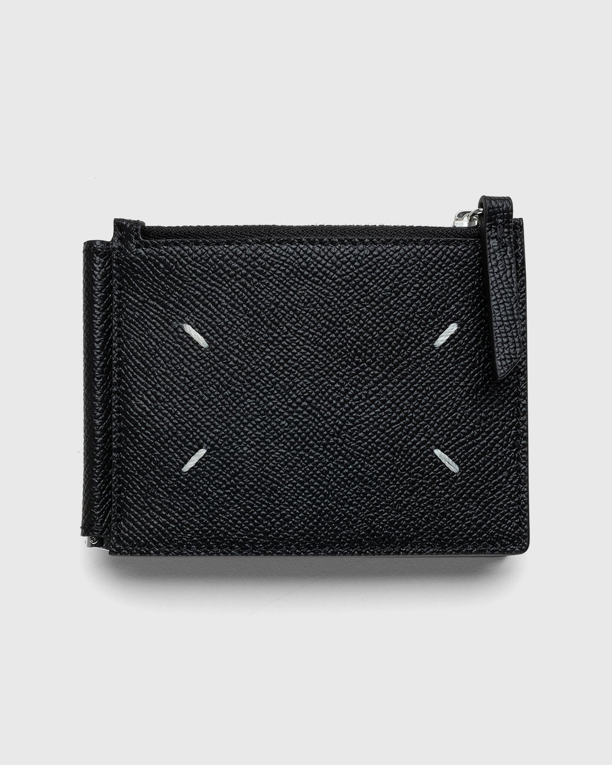 Maison Margiela – Leather Card Holder With Money Clip Black