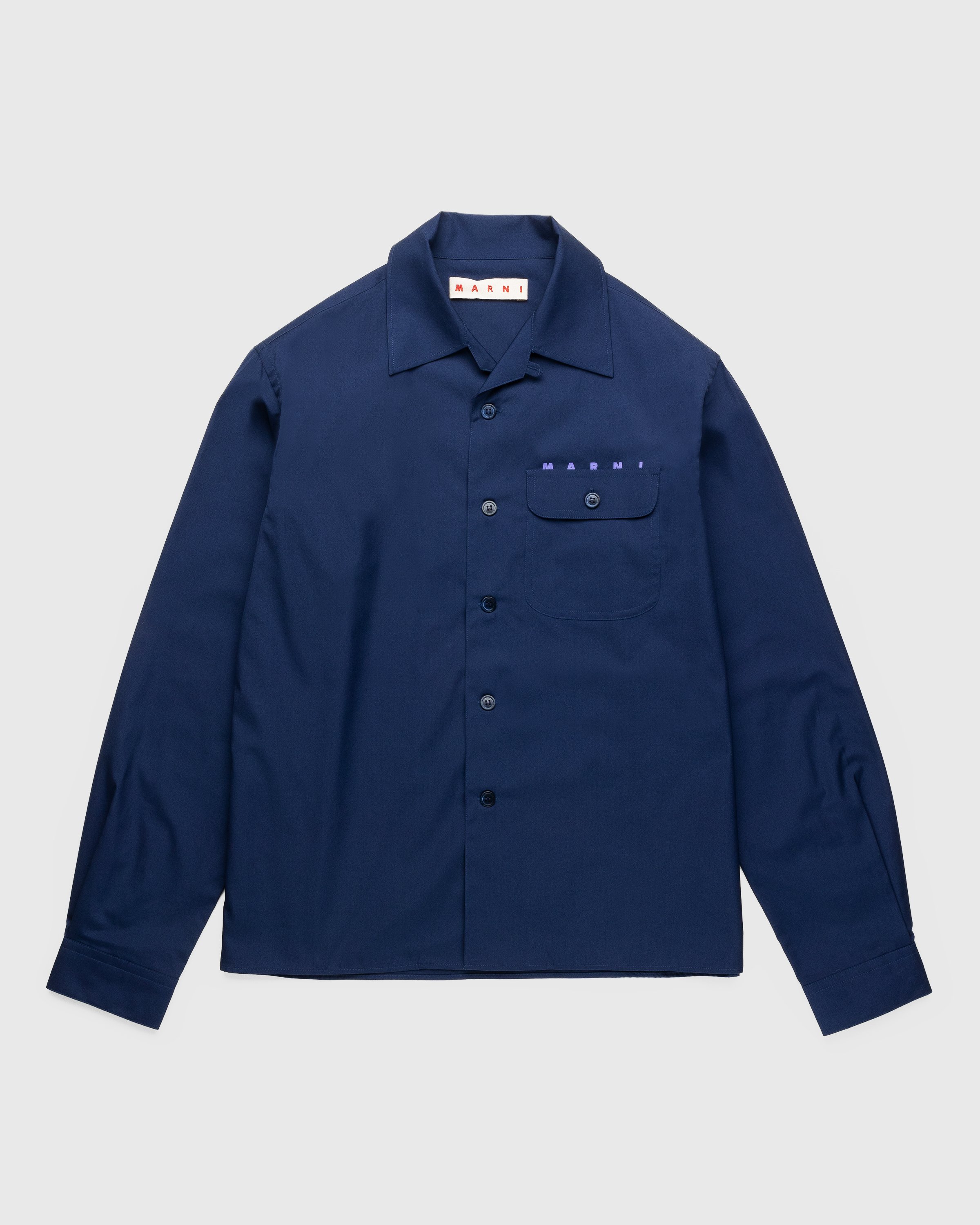 Marni – Logo Bowling Shirt Ink | Highsnobiety Shop