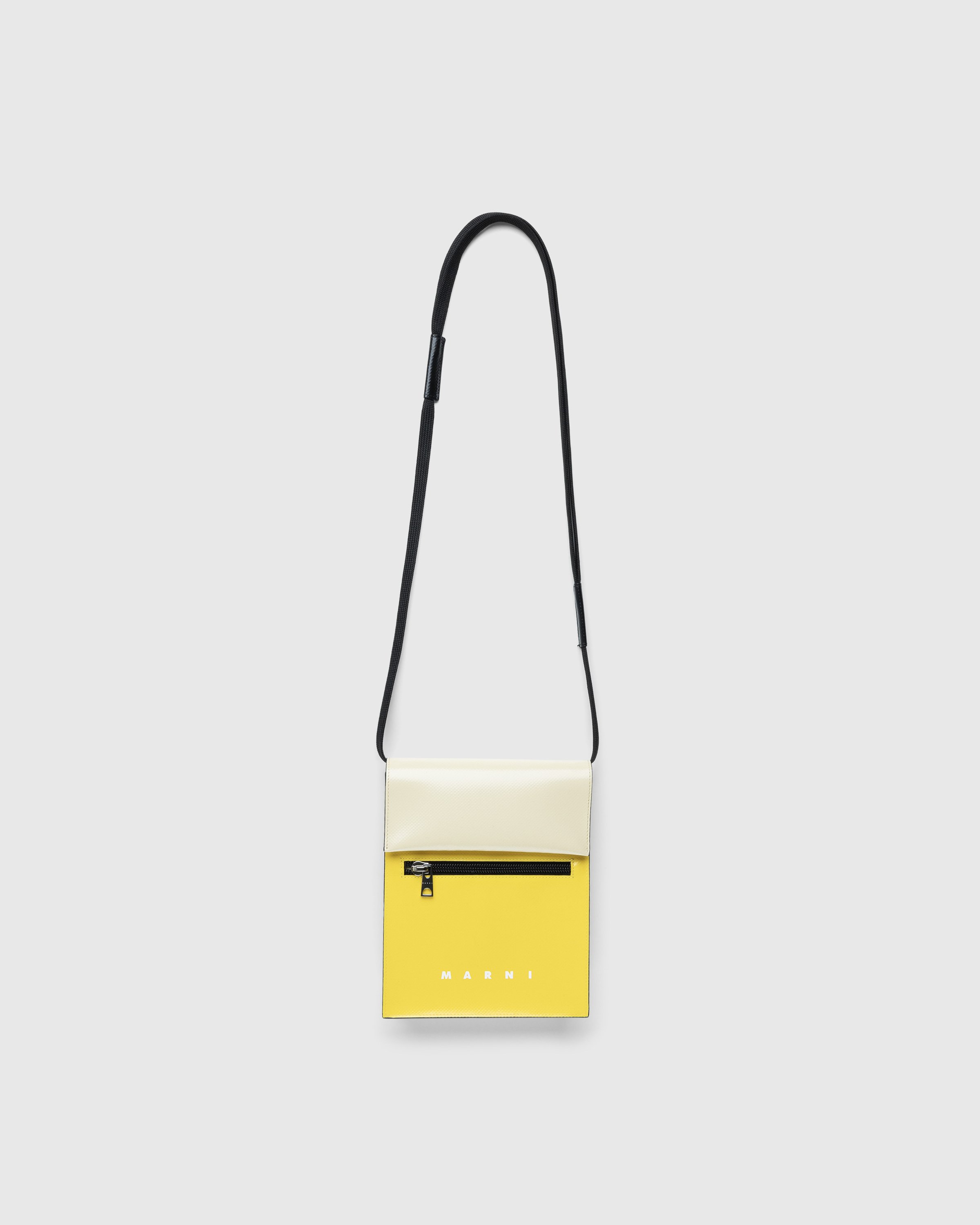 Yellow multicolour MARNI MARKET MINI SHOULDER STRIPE bag