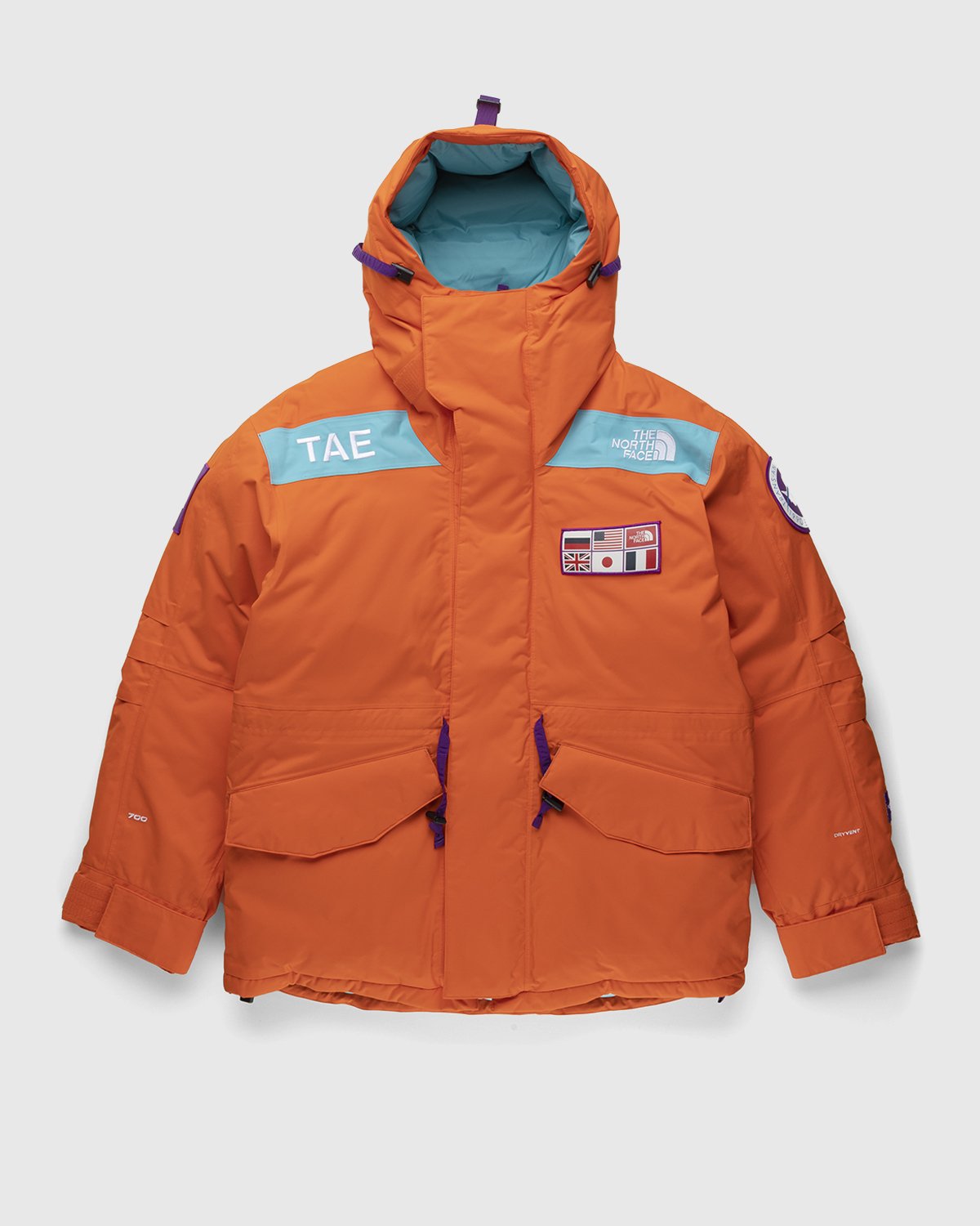 North face red on sale parka