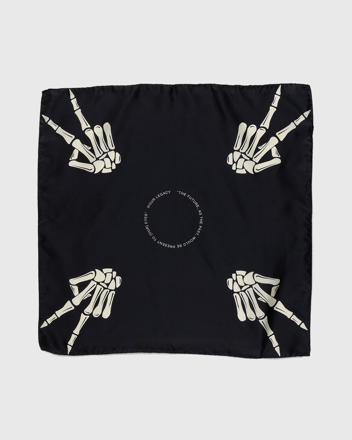 Our Legacy - Double Silk Scarf Black Cotton Silk