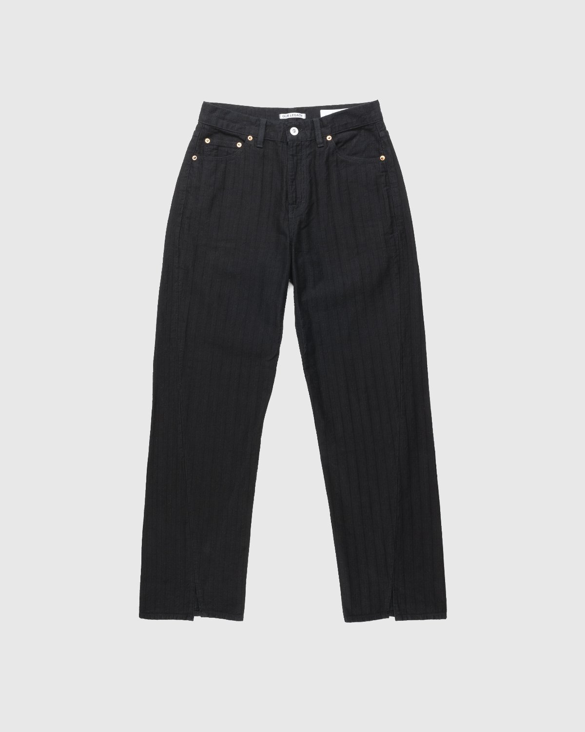 Our Legacy – Sabot Cut Overdyed HBT Stripe Black