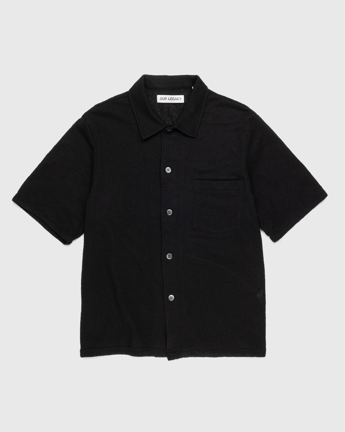 Our Legacy – Box Shirt Short Sleeve Black Boucle | Highsnobiety