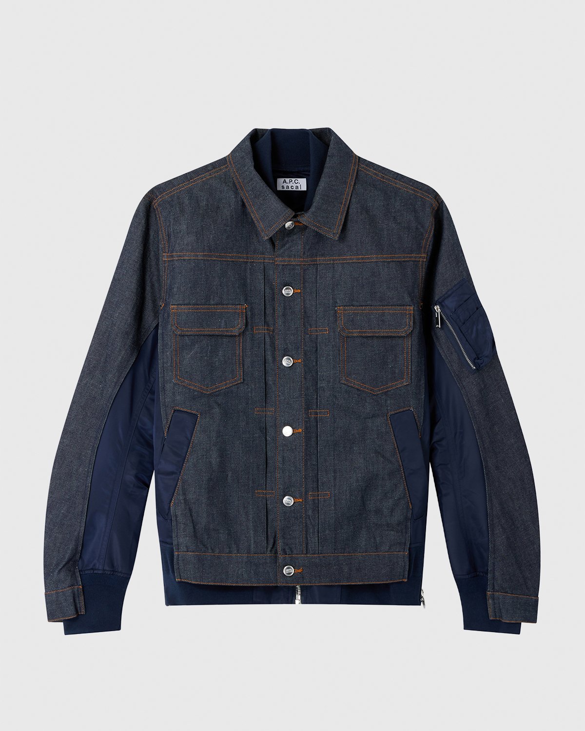 A.P.C. x Sacai – Eimi Jacket Dark Navy | Highsnobiety Shop