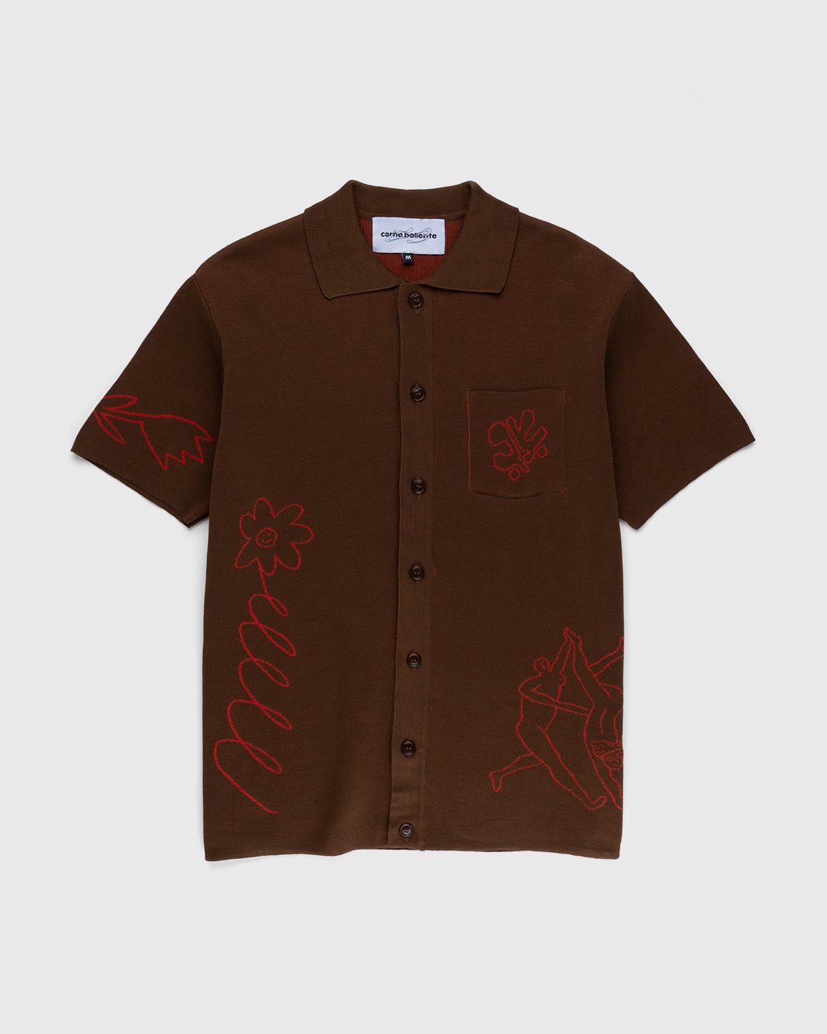 Carne Bollente – Upside Down Knit Shirt Brown | Highsnobiety Shop