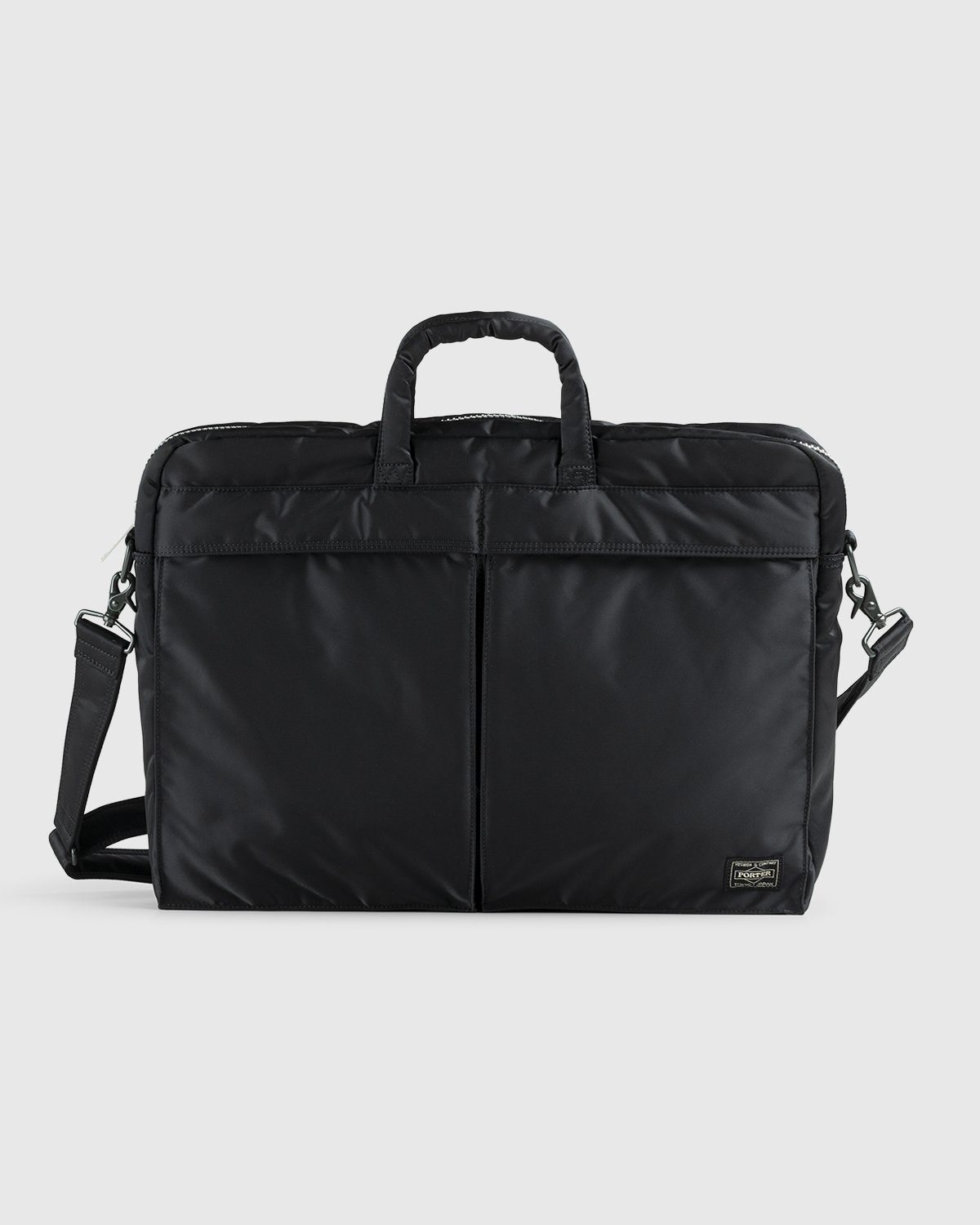 美品 PORTER TANKER 2WAY BRIEFCASE Black-