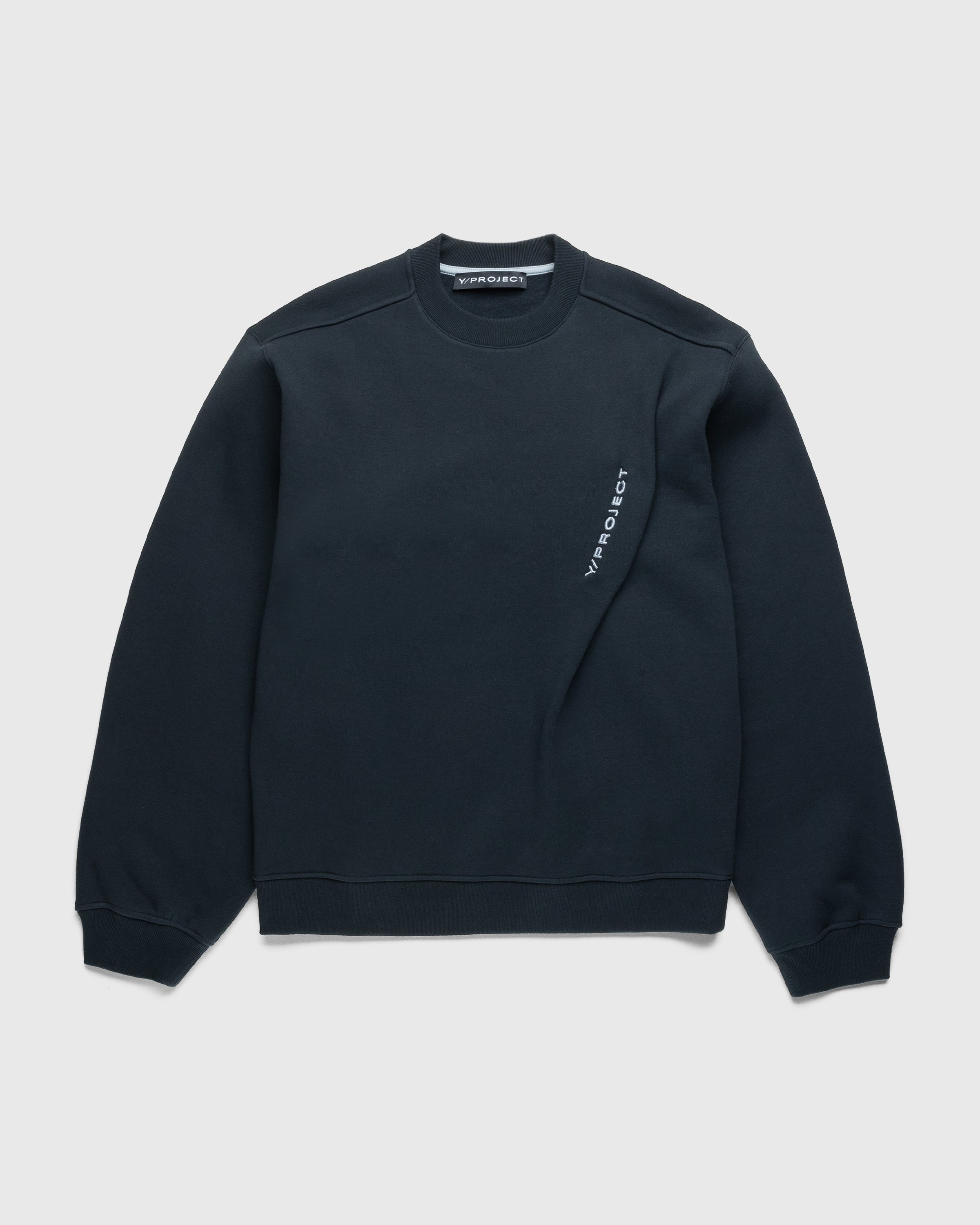 Y/Project – Pinched Logo Sweatshirt Navy | Highsnobiety Shop