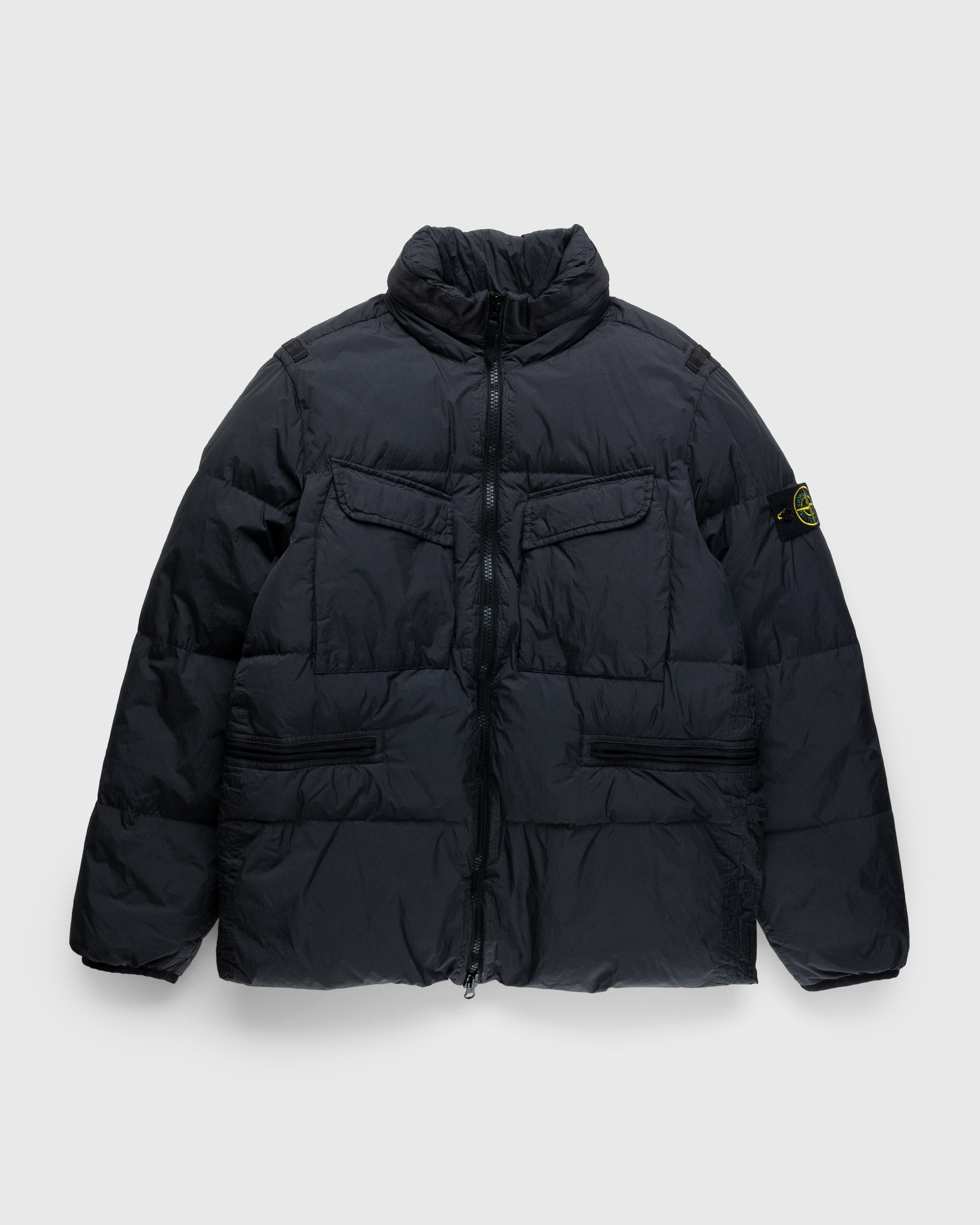 Stone Island – Garment-Dyed Crinkle Down Jacket Charcoal