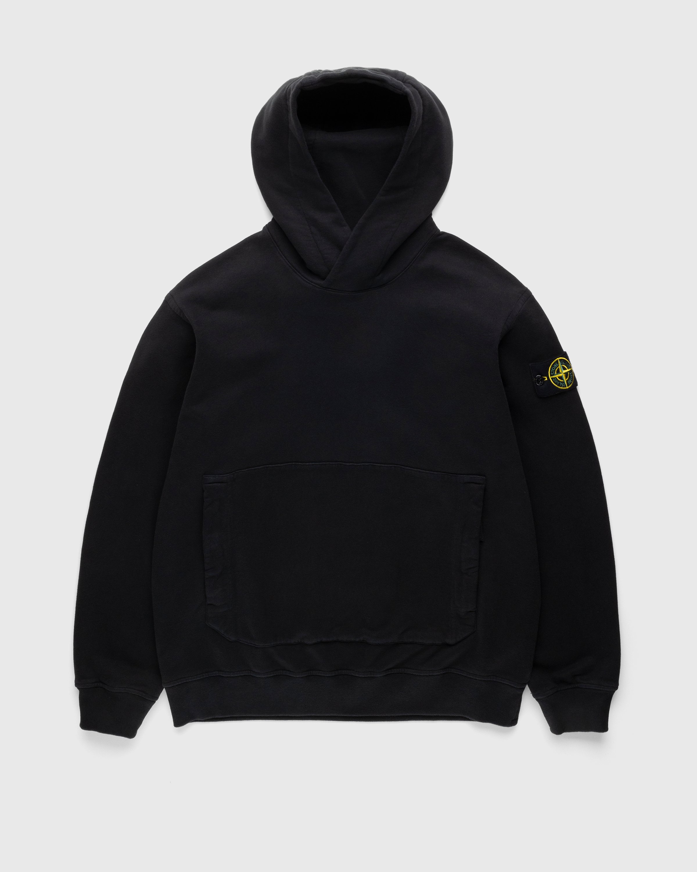 Stone island black store hoodie