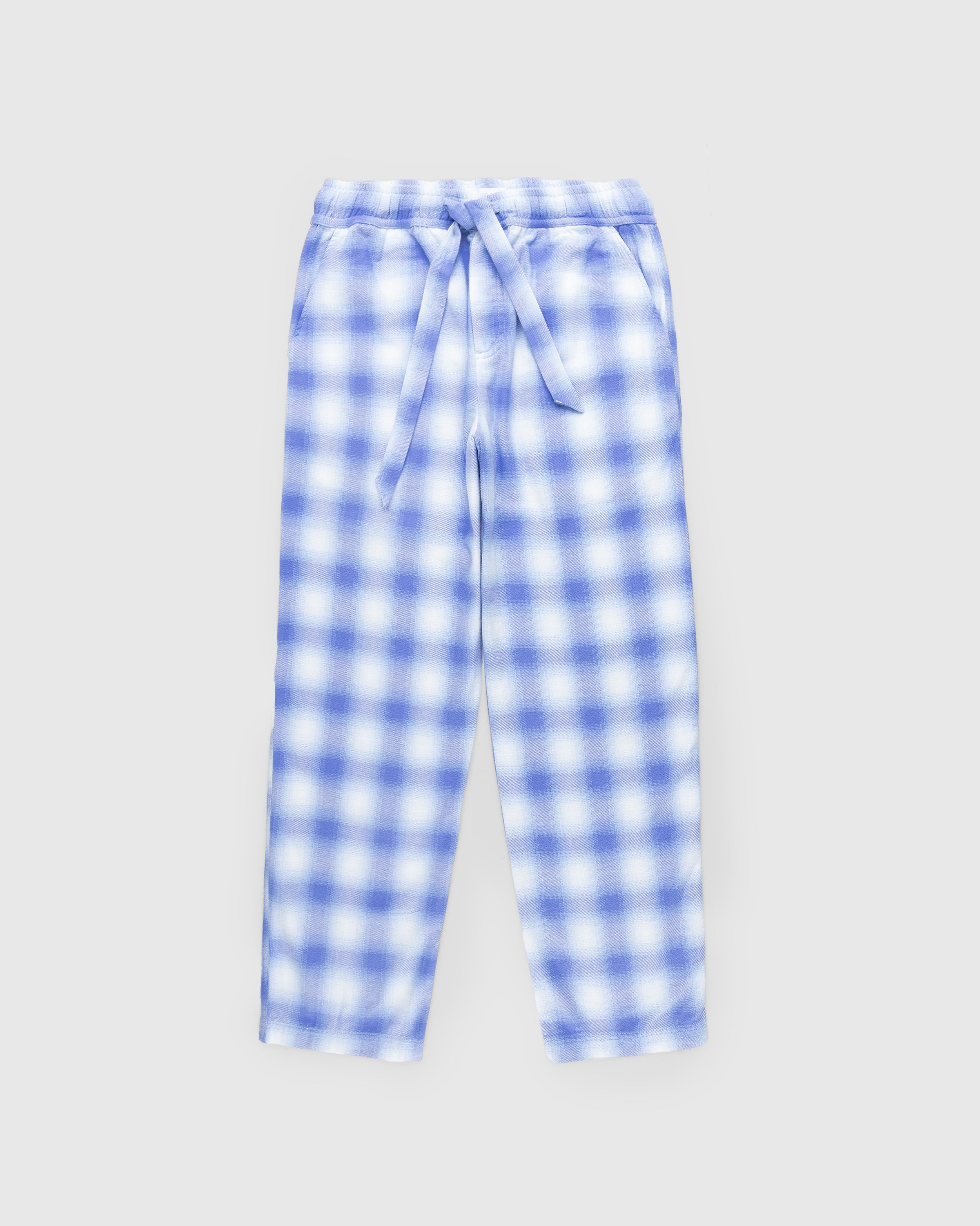 Tekla – Flannel Pyjamas Pants Light Blue Plaid