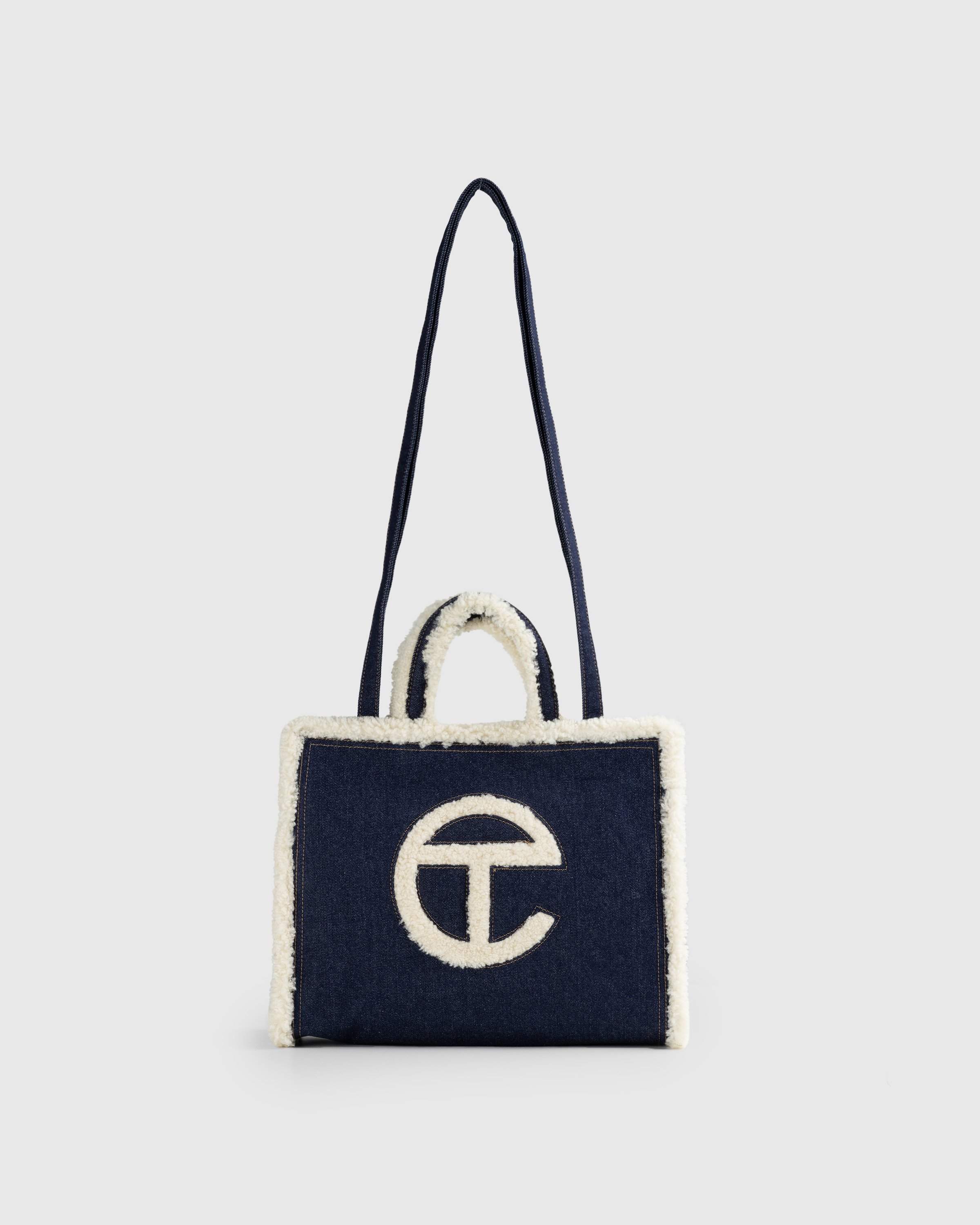 UGG X Telfar Medium Denim Shopper Bag in Blue
